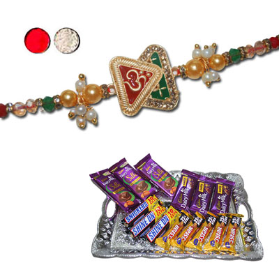 "RAKHIS -AD 4280 A (Single Rakhi), Choco Thali - code RC10 - Click here to View more details about this Product